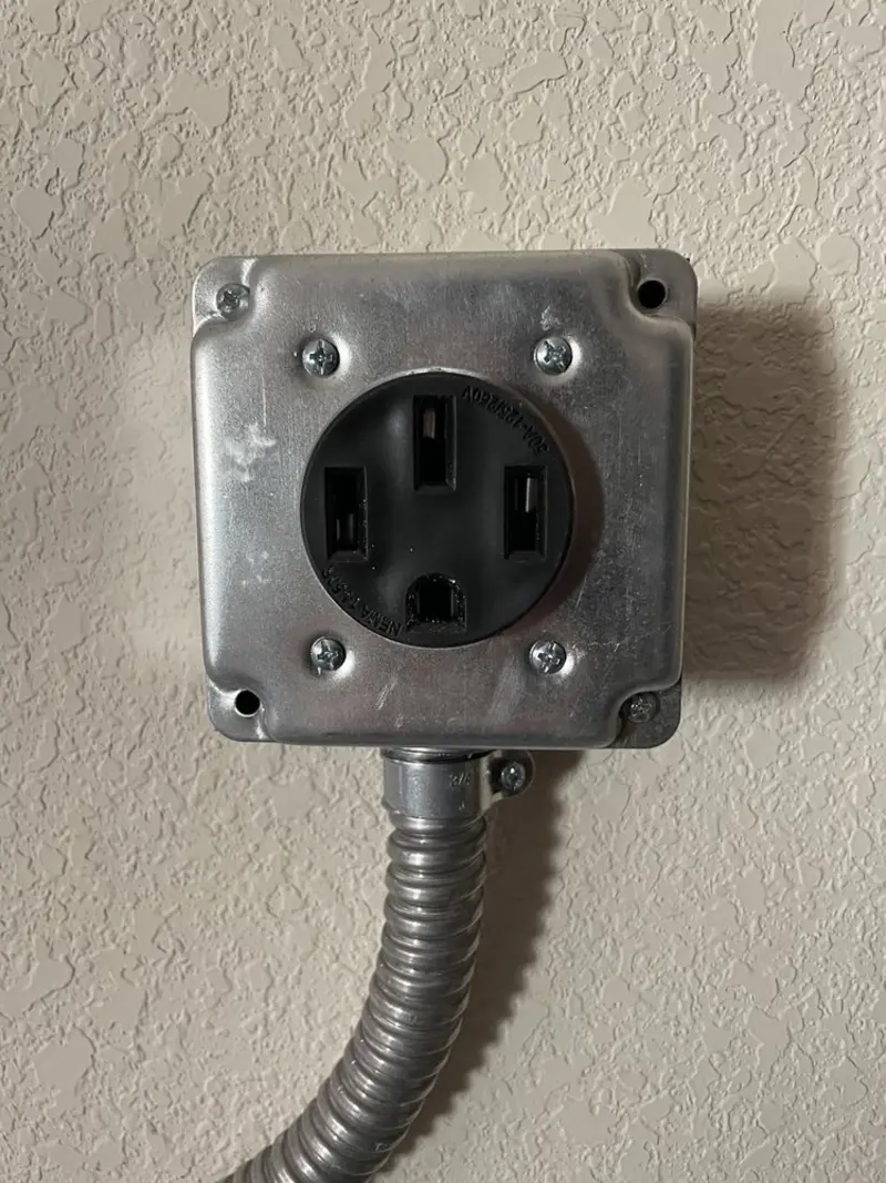 NEMA 14-50 outlet installed for Electrical Panel Upgrade in Stayton