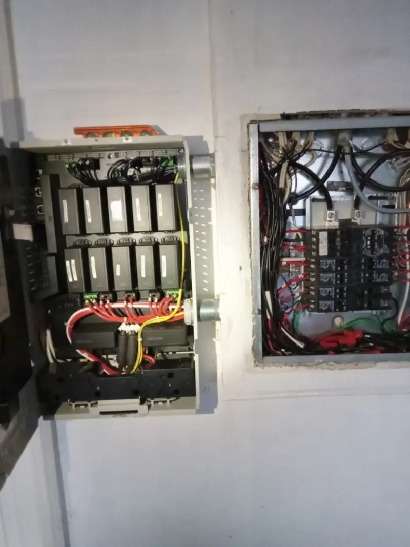 Electrical panel upgrade completed for Security Camera Wiring in Stayton